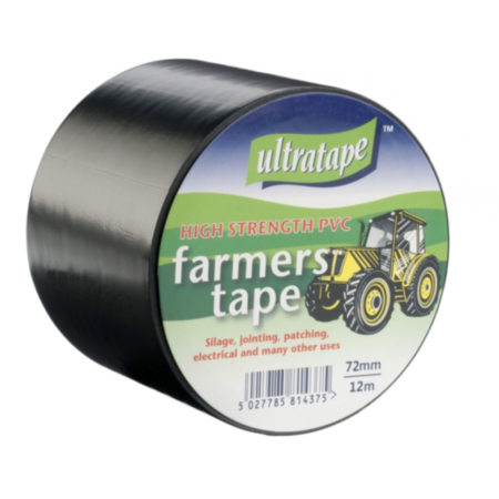Ultratape™ Black Farmers Tape - 72mm x 12m