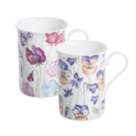 Viola & Sweetpea Assorted Fine China Mug 30Cl