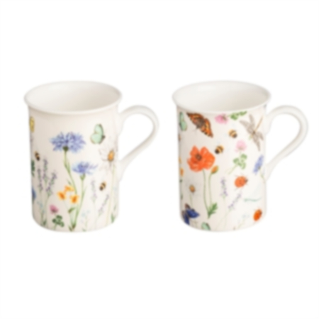 Hedgerow Fine China Mugs Assorted 30Cl