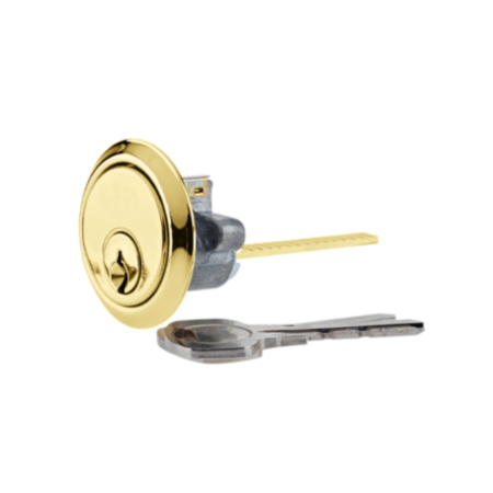 Yale Essentials Rim Cylinder  - Polished Brass