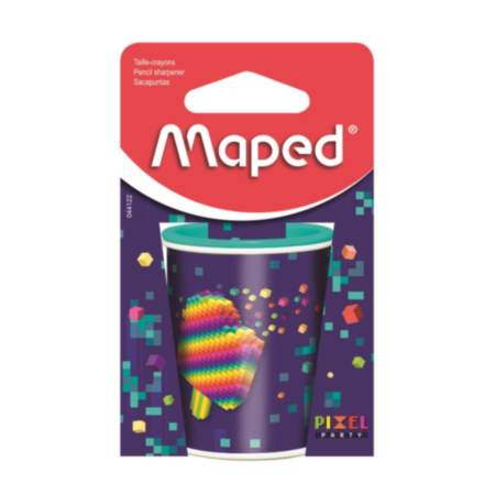 Maped Pixel Party Pencil Sharpener 2 Hole Canister