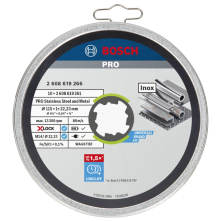 Inox Cutting Disc 10x115mm Tin
