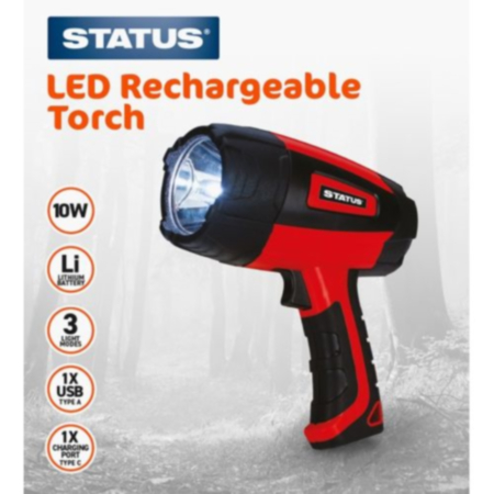 Status Rechargable Hand Held Torch - 10w LED