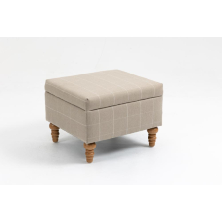 Westbridge Storage Footstool in Natural Check