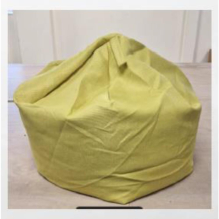 Faux Linen Bean Bag Ochre - 58 x 58 x 80cm