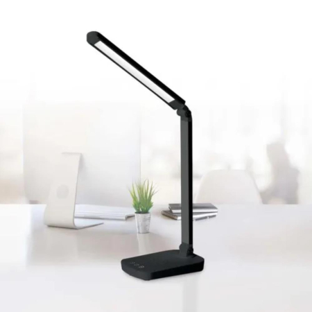 Status Santander LED Desk Lamp & Phone Charger - Black