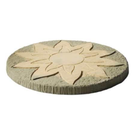Celestial Sun Stepping Stone (450mm) - Antique Grey/Barley