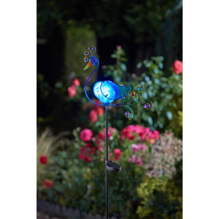 Peacock Solar Garden Stake