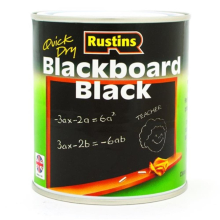 Rustins Blackboard Black Paint 500ml