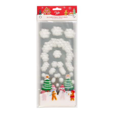 Tala Christmas Snowman Scene Treat Bags (Pack of 20)