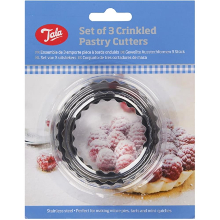 Tala Pastry Cutters Crinkled Set of 3 Stainless Steel