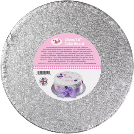 Tala 10 inch Round Silver Cake Drum 12mm