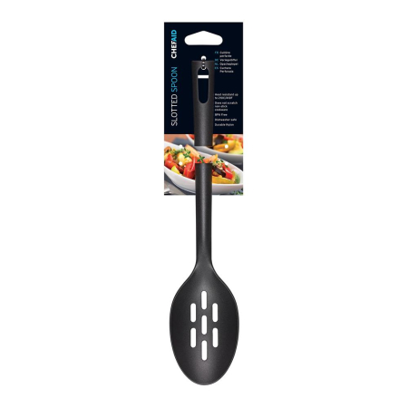 Chef Aid Black Slotted Spoon 