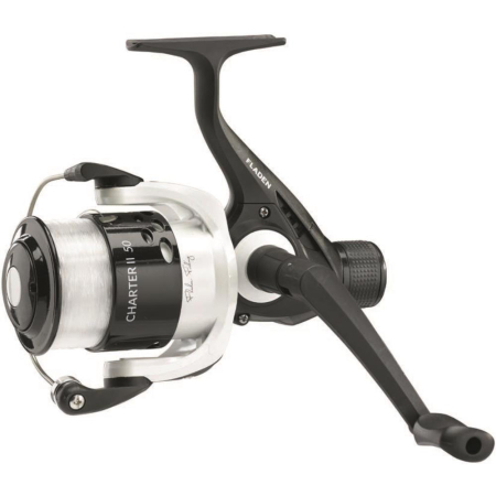 Fladen Charter Ii Size 50 Rear Drag Reel 1Bb With Line On - White/Black