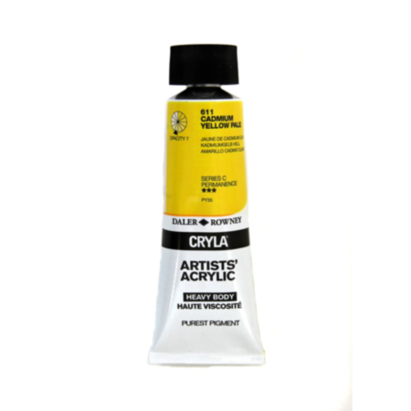 Daler-Rowney Cryla Acrylic Paint - Pale Cadmium Yellow (75ml)
