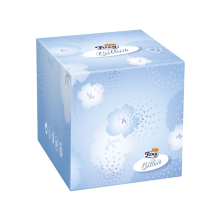 Foxy Cotton 3-Ply Facial Tissue Cube - 60 Tissues