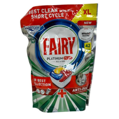 Fairy Platinum All In One Dishwasher Tablets (42 Washes)