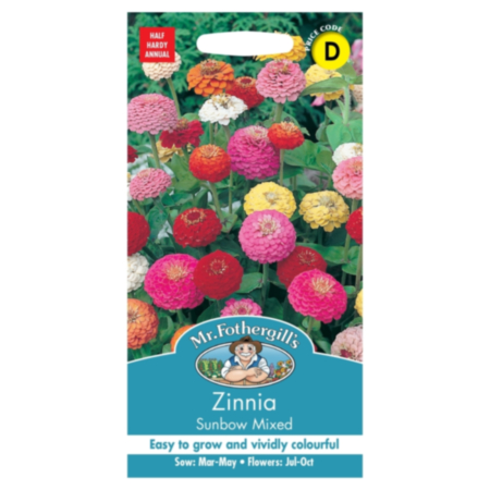 Zinnia Sunbow Mixed Seeds