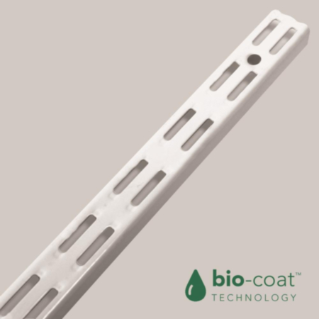 Slotted Channel Shelving Upright - 1980mm - White