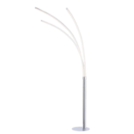 Just Light Maja 3 Light LED Floor Lamp - Chrome