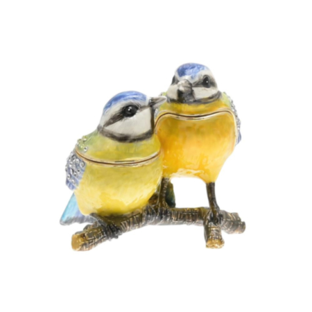 Treasured Trinkets - Pair of Blue Tits Box