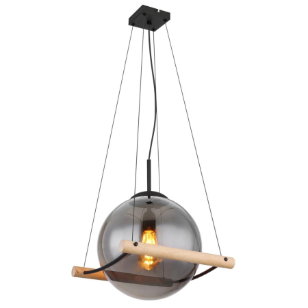 Leona Metal Glass Smoked Pendant Lamp