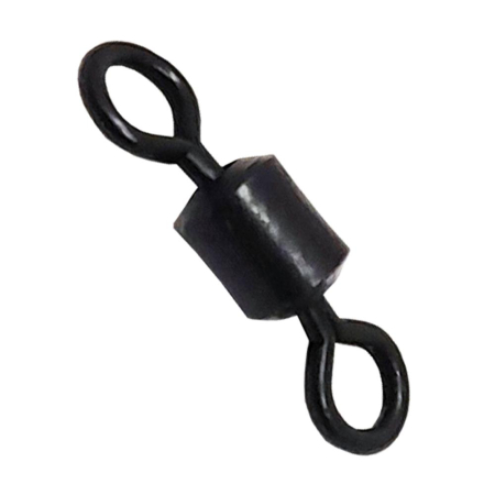 Carp On 20Pk Matte Black Rolling Swivels - Size 11