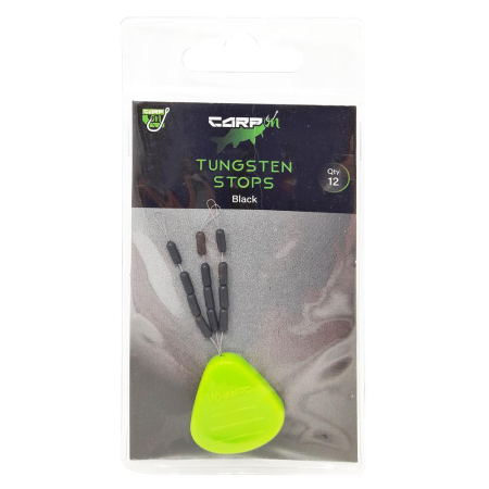 Carp On 12Pk Tungsten Stops - Black - 7mm