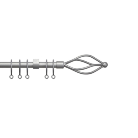 16-19mm 125-215cm Crown Extendable Pole Silver