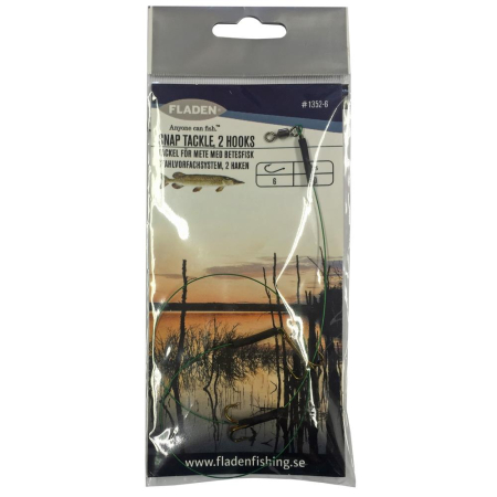 Fladen Snap Tackle Rig 20Lb 2 Treble Size  6