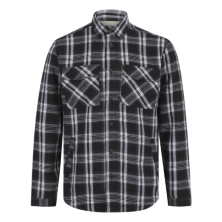 Tokyo Laundry Tornio Mens Sherpa Check Shirt - Black/Blue