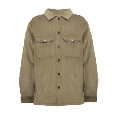 Tokyo Laundry Cropley Mens Cord Shacket - Stone/Navy