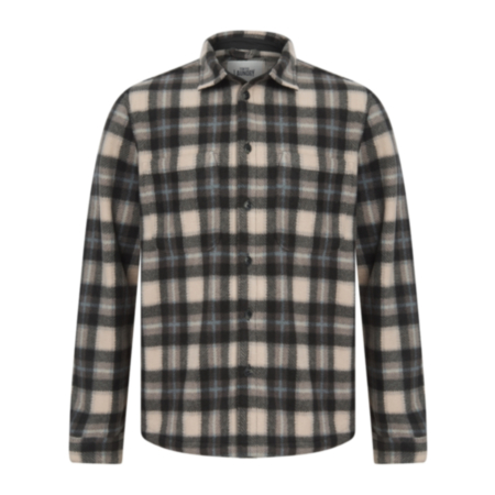 Tokyo Laundry Esteban Mens Fleece Check Shirt - Black/Blue