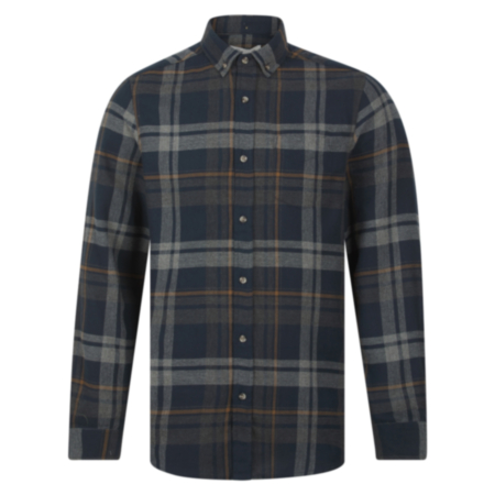 Tokyo Laundry Hayman Mens Flannel Check Shirt - Navy/Black