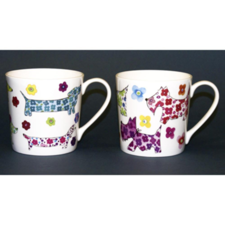 Ditsy Dogs Dorset Bone China Mug