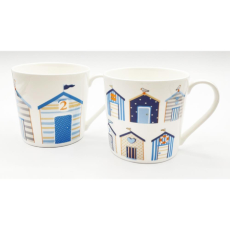 Coastal Huts Dorset Bone China Mug