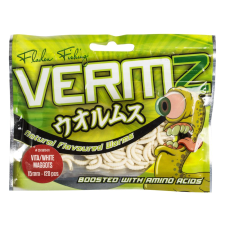 Fladen 120Pk Vermz Scented Maggots - 1.5cm - White