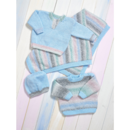 James C Brett | JB803 Baby Jumpers, Hat & Blanket Double Knit Pattern