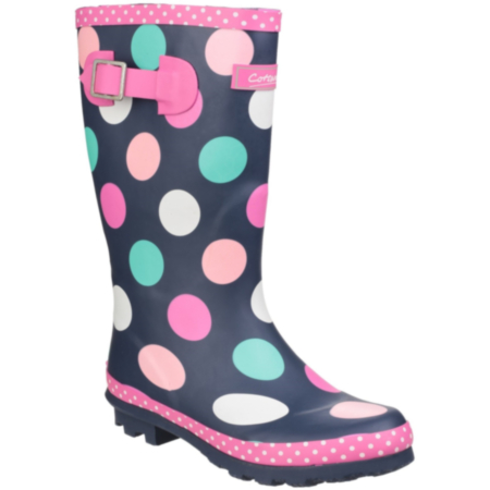 Cotswold Dotty Jnr Pull On Wellington Boot Size 5 Multicoloured
