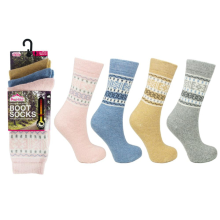 Ladies 3pk ProHike Design Wool Boot Socks