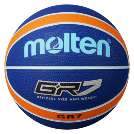 Molten Size 3 BGR Rubber Basketball - Blue/Orange