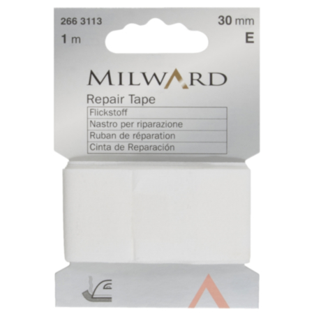 Milward Iron-on Repair Tape - 1m x 30mm (White)