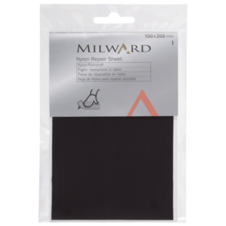 Milward Nylon Self-Adhesive Repair Sheet - 100 x 200mm (Black)