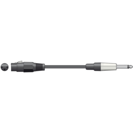 Classic Microphone Leads XLR Female - 6.3mm Mono Jack Plug 6.0m