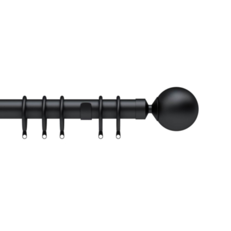 28mm 300cm Nikola Fixed Pole Black