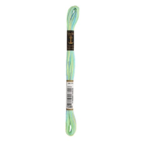 Anchor Stranded Cotton Multi-colour Skein (8m) | 2H4615\1345 - Green & Blue (Mixed)
