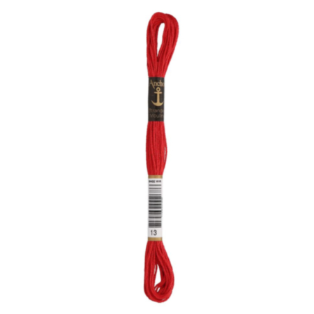 Anchor Stranded Cotton Skein (8m) | 2H4635\0013 - Red