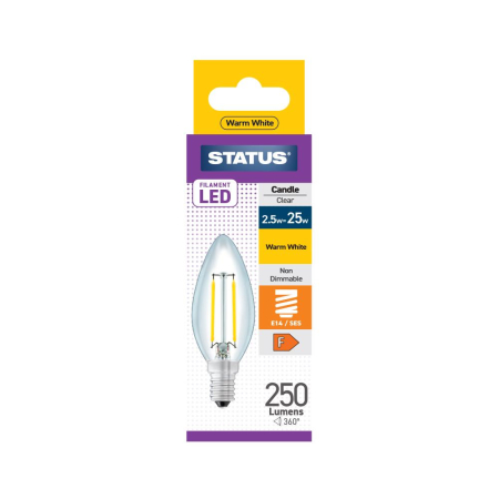 Status 60w LED Candle SES Warm White Bulb
