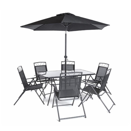 SunTime New Memphis Steel Garden Dining Set - 8 Piece