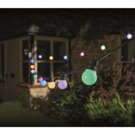 Party Festoon String Lights Multi Coloured - Set of 20